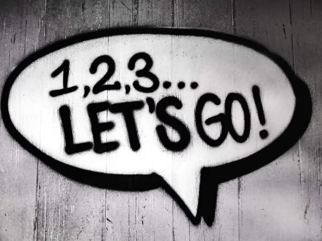Een, twee, drie lets go!