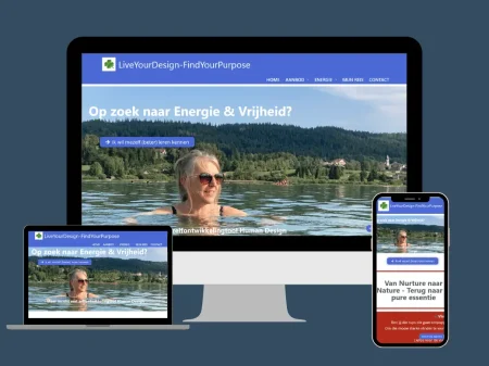 Een eenvoudige website die ik voor Liveyourdesign-Findyourpurpos bouwde