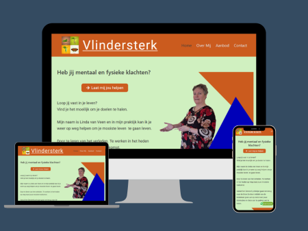 Een eenvoudige website die ik voor Vlindersterk bouwde